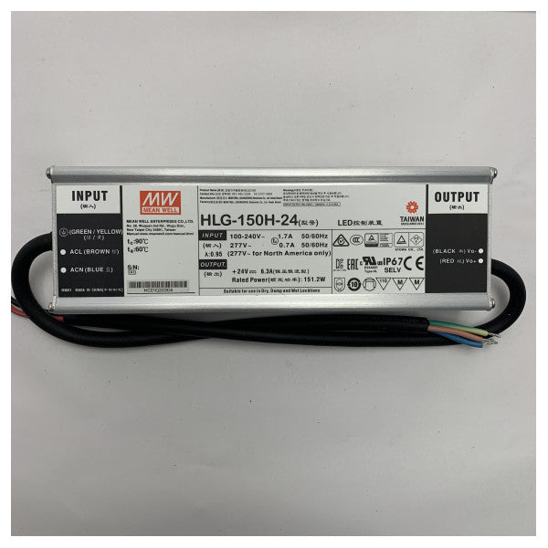 Driver LED impermeabile Mean Well HLG-150H-24