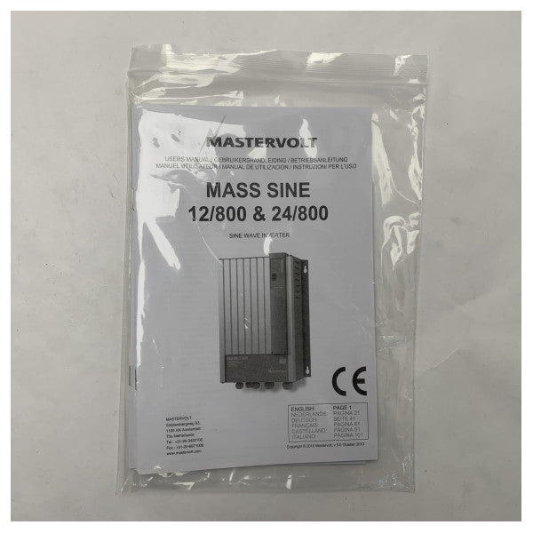 Mastervolt Mass Sine inverter 230V | 800W | 50 HZ - 24020800