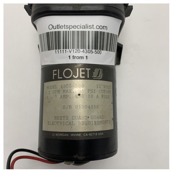 Flojet 4305-500 pompa di pressione per acqua 12V | 12,5L/min