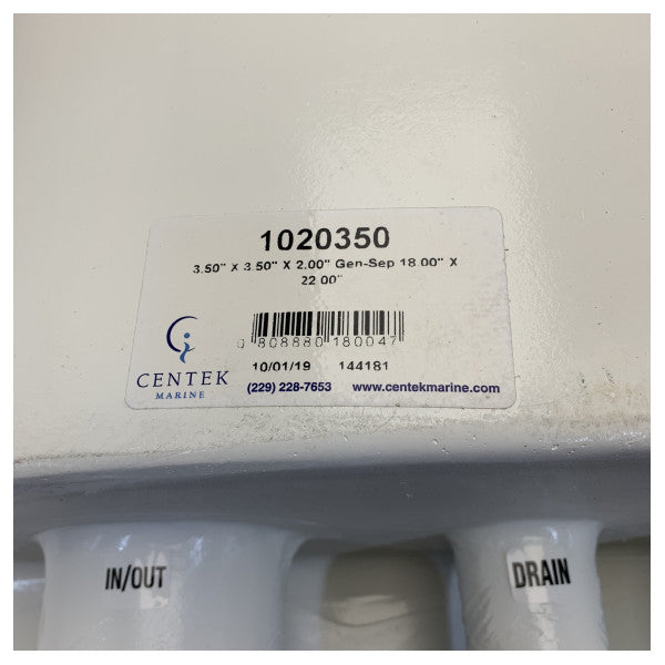 Centek Jeneratör Egzoz Su Ayırıcı Susturucu 3.5 x 3.5 x 2 inç - 1020350 