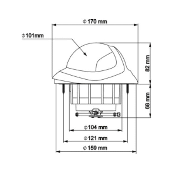 Plastimo Offshore 115 kompas med sort skive 12/24V - 60991 