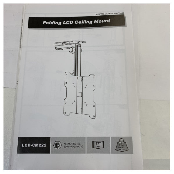 Speaka 629563 DH-1500 Ceiling TV Mount with Lock up to 37 Inch
