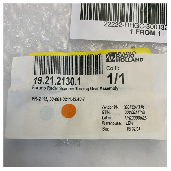 Ensemble de mécanisme de rotation du scanner radar Furuno - 03-001-3243 