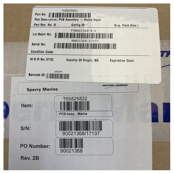 Sperry Marine T65825822-2 Filtru Prinċipali tal-Input PCB 