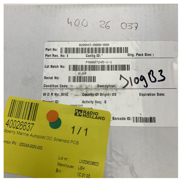Sperry Marine 020043-0000-000 Autopilot DC Solenoid PCB 