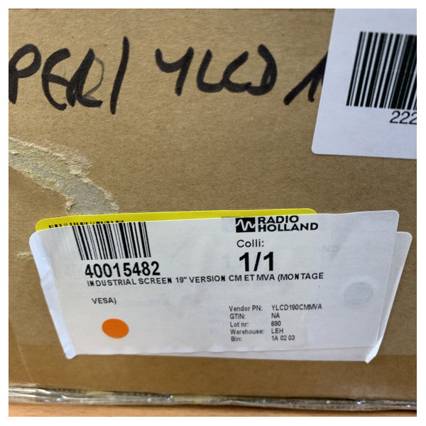 شاشة YLCD190CMMVA بحجم 19 إنش مثبتة في الصناعة 