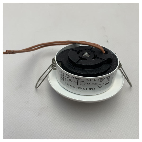 Cantalupi Beyaz Spot Tony 28V20W Deniz Gömme Spot 12-24V 20W IP65 Su Geçirmez Tekne Işığı