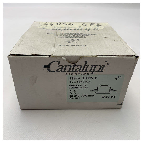 Cantalupi Beyaz Spot Tony 28V20W Deniz Gömme Spot 12-24V 20W IP65 Su Geçirmez Tekne Işığı