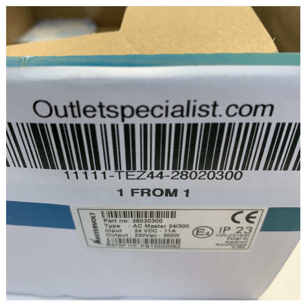 Mastervolt 28020300 AC-Master 24V 300W Sine Inverter 230V 