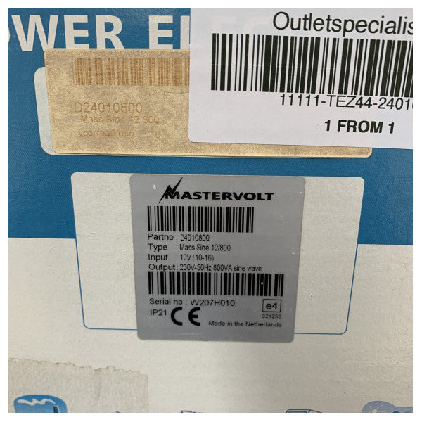 Mastervolt Mass Sine Wave Inverter 12V - 800W - 24010800 