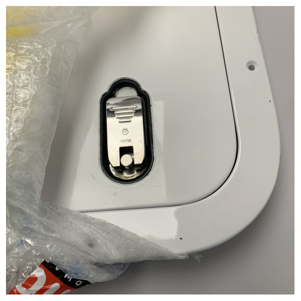 Морски алуминиев люк за достъп с бяло покритие NEMO 600 x 600 mm - T.B.LIS33645