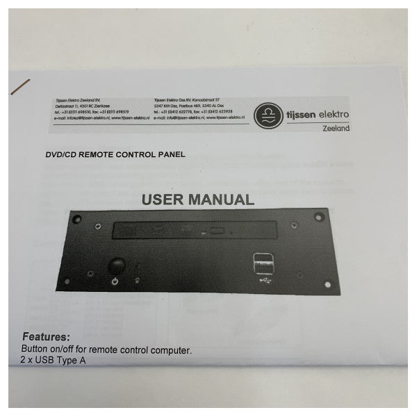 Panel de control remoto TE-D288 para DVD/CD de Travla 