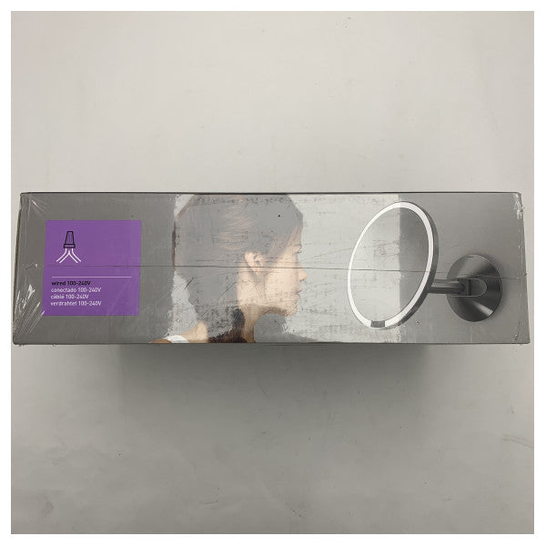 Marine LED Vanity Mirror with Sensor and Tru-Lux Lighting - Stainless Steel, Battery Operated, Compact Wall-Mount