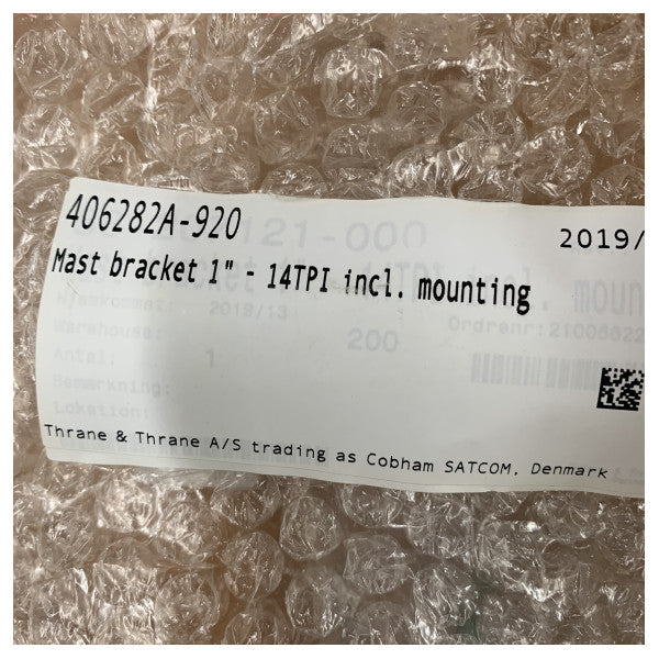 Cobham 406282A-920 1 дюймовий кронштейн для монтажу на щоглі 14TPI включаючи комплект для монтажу 