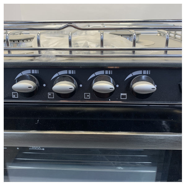 CAN SB CU3000 Cuisinière à gaz à 3 brûleurs avec four en acier inoxydable 