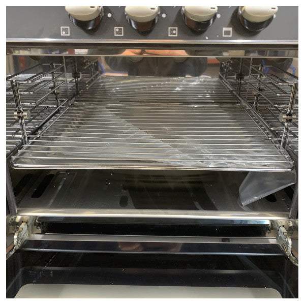 CAN SB CU3000 Cuisinière à gaz à 3 brûleurs avec four en acier inoxydable 