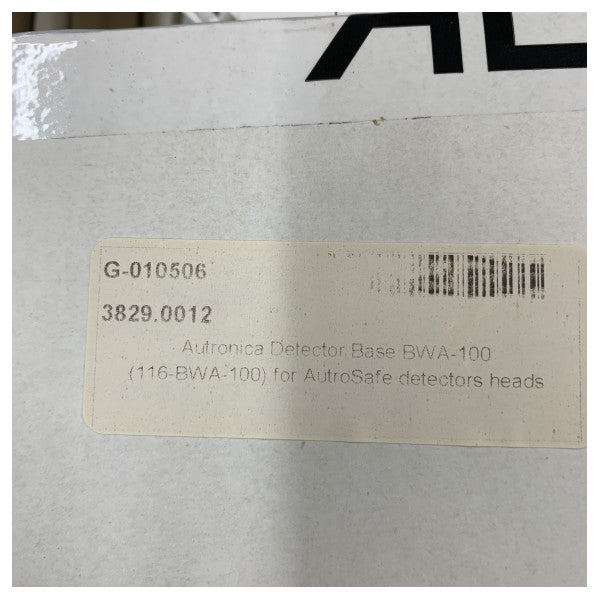 Autronica Detektorbase BWA-100 til AutroSafe Detektorkupler - 116-BWA-100 