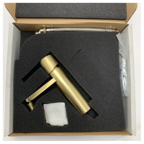 Elka 4335-850-05PVD bidet mixer tap with drain in gold finish