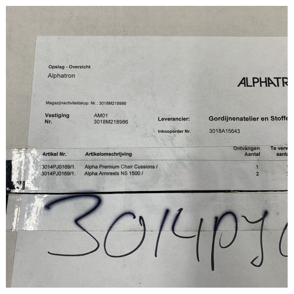 Norsap NS1500 Svart läder pilotstol armstöd kuddar 