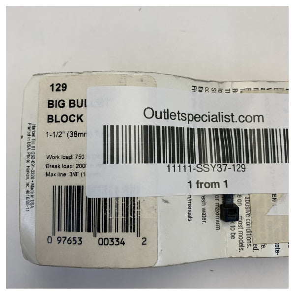 هاركن 129 38 مم ثلاثي كتلة رصاص كبيرة من الفولاذ المقاوم للصدأ 