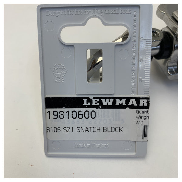 Lewmar Delrin 14 mm High Capacity Snatch Block Grey - 19810600