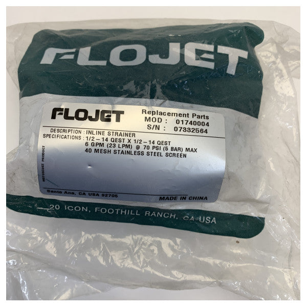 Flojet 01740004 Hattın Su Filtreleri - Elek 40 MESH 1/2 İnç 