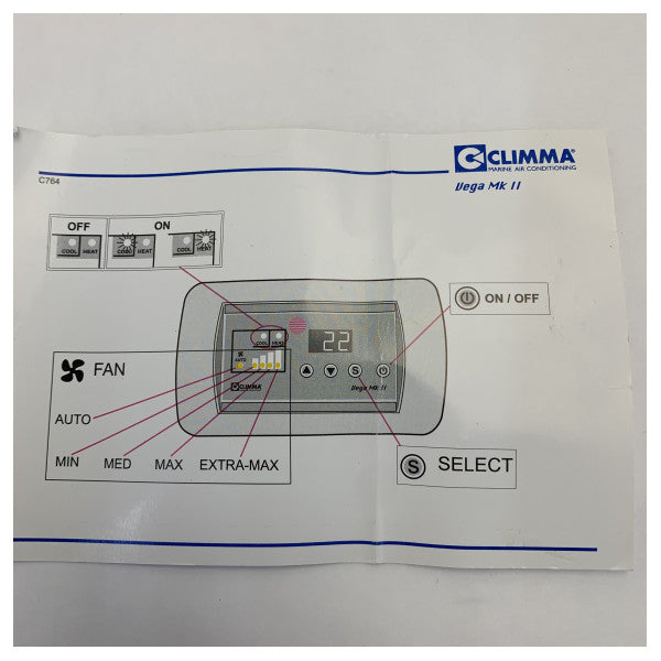 Pannello di controllo dell'aria condizionata Veco Climma Vega MK2 Euroliving - MDISEU 