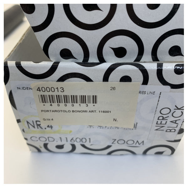 Тримач для туалетного паперу Bonomi з чорним покриттям - 116001 