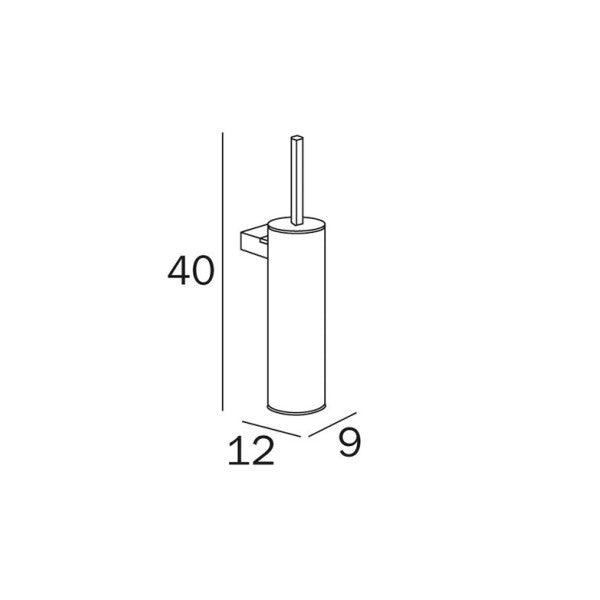 Inda Chrome Fast Toiletbørsteholder med Børste - A33140CR 
