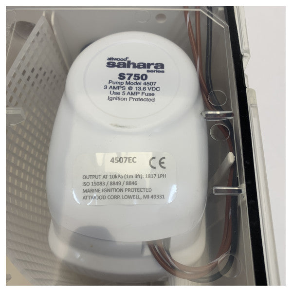 Sistema de Bomba de Chuveiro de Água Cinza Attwood 12V 56L/min - 750EC 