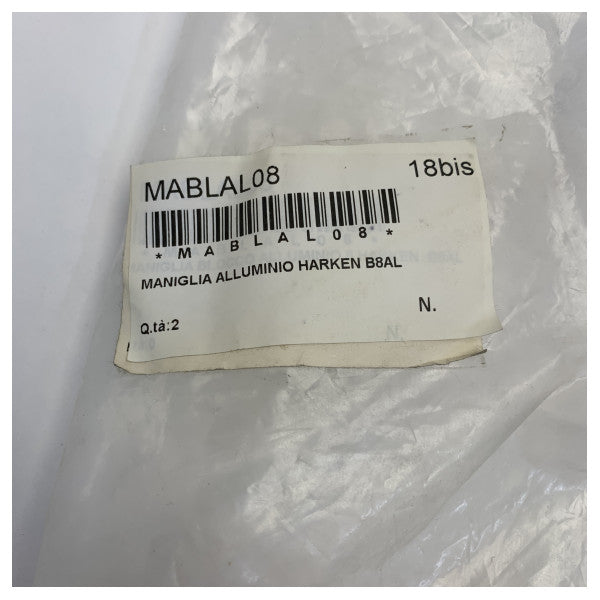 مقبض رافعة ورقة Harken B8AL اليدوي باللون الأسود مع قفل بطول 200 مم 