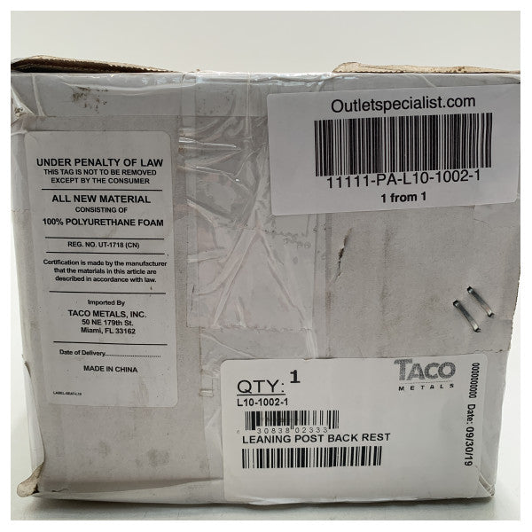 Taco Universal uklonjivi nagib Post Backrest-l10-1002-1