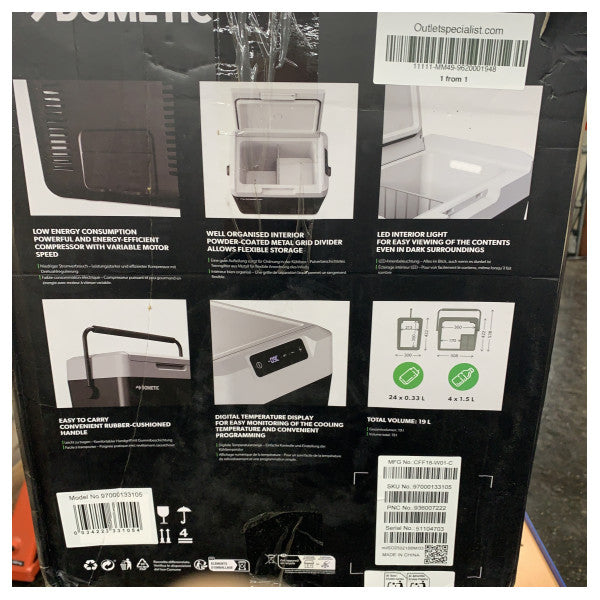 Dometic صندوق تبريد مكثف CFF-18 سعة 19 لتر 12/24/230 فولت رمادي - 9620001948 
