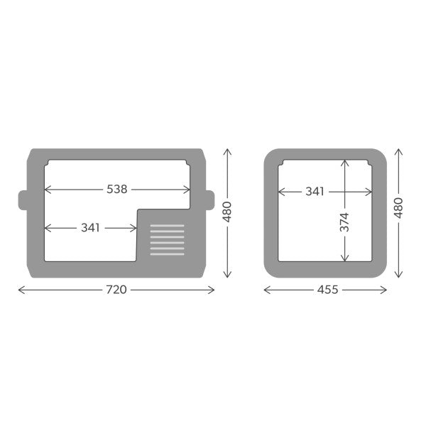 Dometic CFX5 Kompressor Køleboks 55L Sort 12/24/230V - 97000050783 