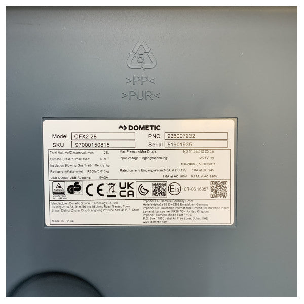 Dometic CFX2 Kompressor Køleboks 28L 12/24/230V Ocean - 97000150815 