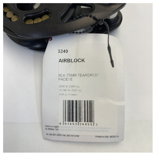 Harken 3240 Black Magic High Load Alumínio 75 mm Pad-Eye Bloco de Rigging 