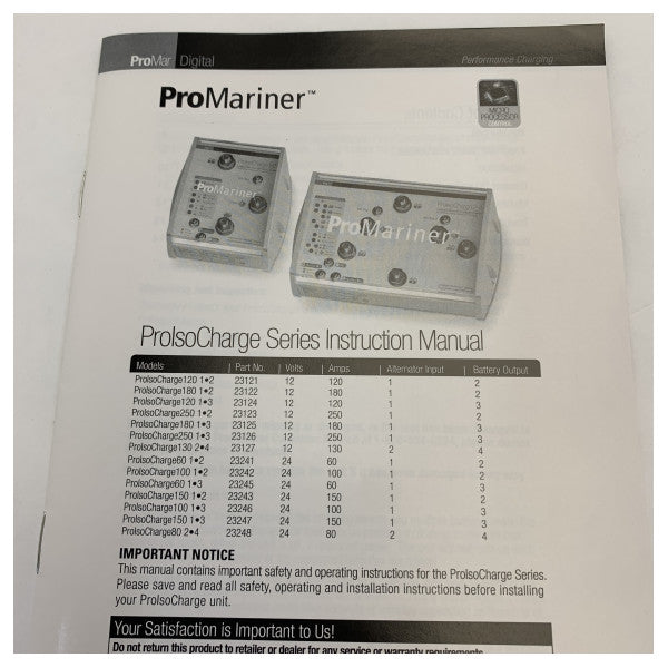 ProMariner ProsolCharge 120 1-3 Isolateur de batterie 120A 1-3 batteries 