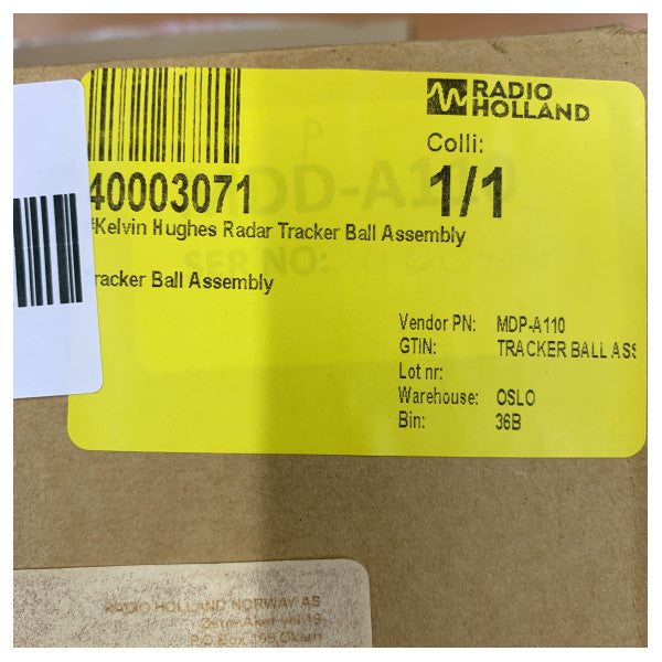 Unité de contrôleur TrackBall MDD-A110 de Kelvin Hughes pour affichage radar 