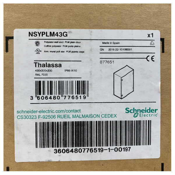Schneider Electric Thalassa Switch Box Iswed - NSYPLM43G 