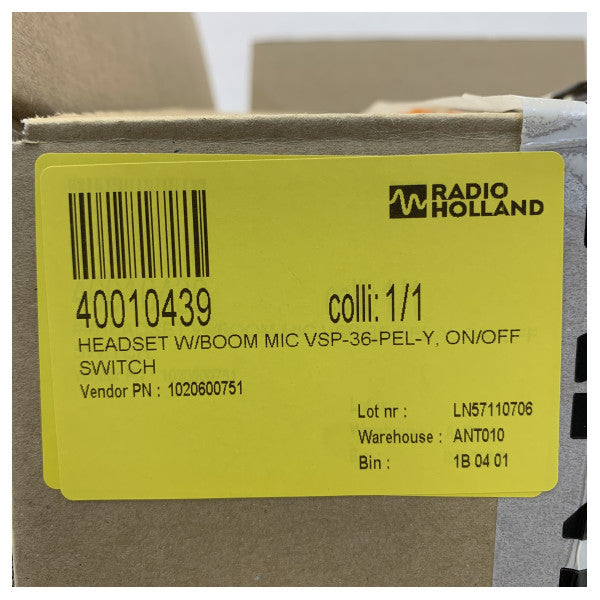 سماعة زينيتل مع ميكروفون بوم، حزام رأس، وكابل بطول 10 أمتار - VSP-36-PEL-Y 