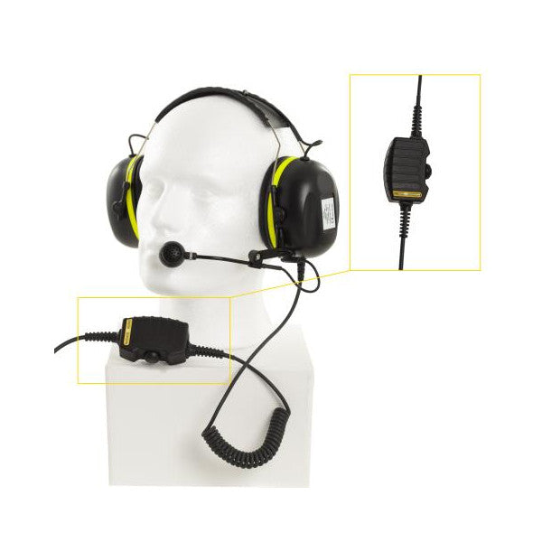 Zenitel headset med boom mic hovedbøjle og 10m kabel - VMP-36-PELP-AD 