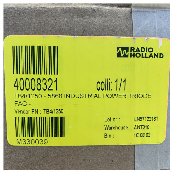 Amperex 5868-TB4-1250 Индустриална мощност триода 