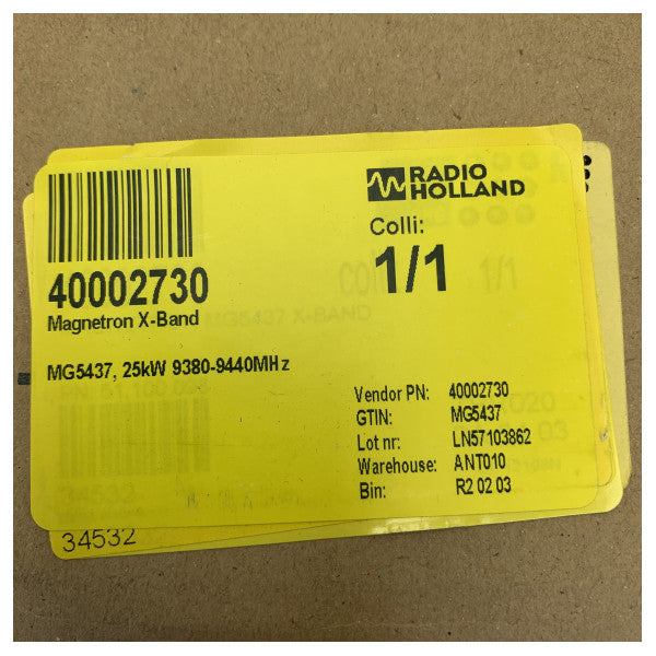 E2V MG5437 X-Band радарний магнетрон 25 кВт 