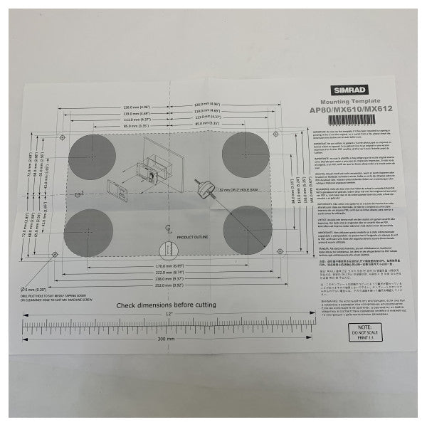 Simrad Pro GPS та DGPS DCU навігаційний дисплей - MX612 