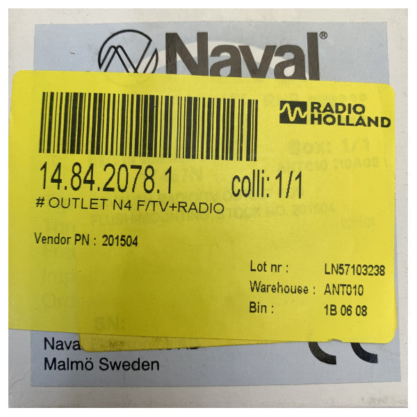 Naval N4 Marine TV e Radio Outlet 201504 