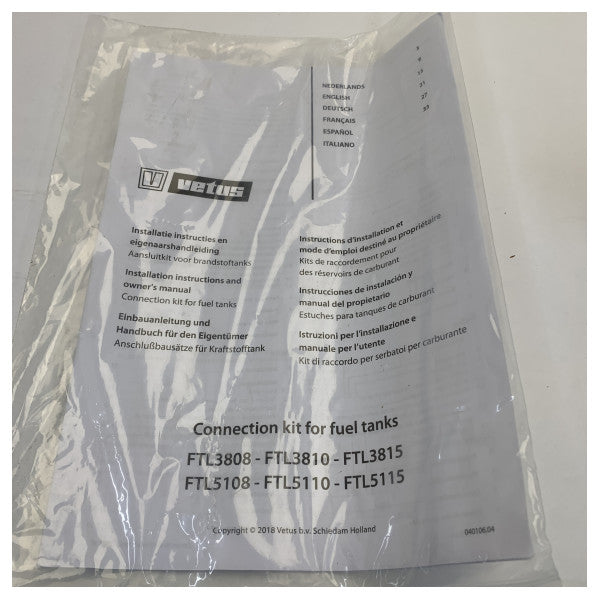 Vetus FTL5110B Fuel Tank Connection Kit 51 - 10 mm