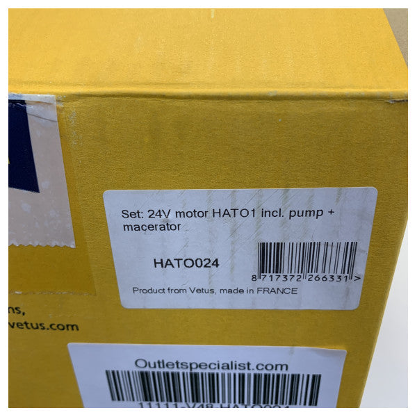 Vetus HATO024 toalettmotorsett med makulator 