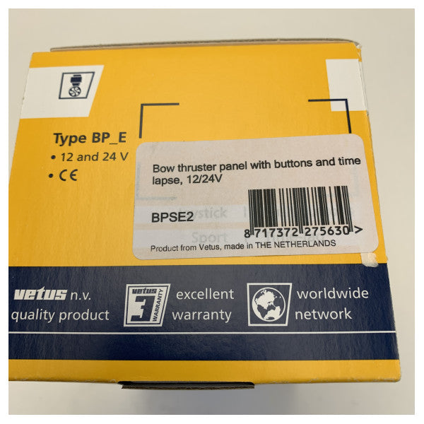 Painel de Controlo Vetus BPSE2 para Botão de Impulso de Proa e Popa 
