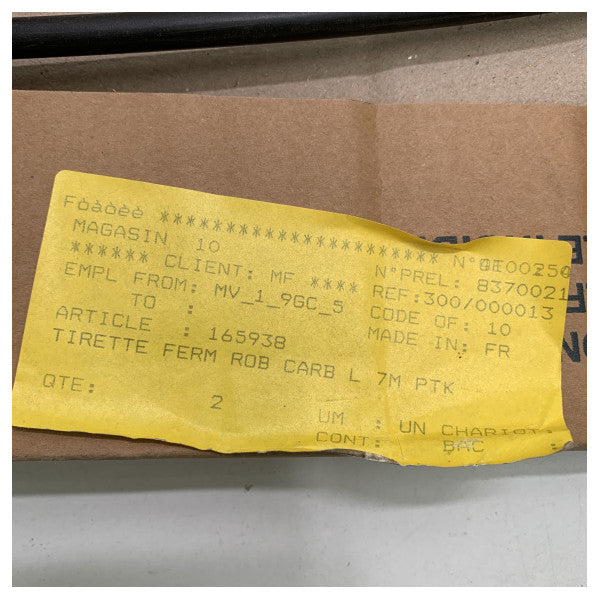 Трос ручної зупинки двигуна Maxflex 7M з нержавіючої сталі чорного кольору