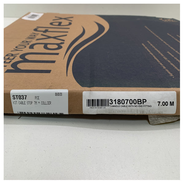 Трос ручної зупинки двигуна Maxflex 7M з нержавіючої сталі чорного кольору